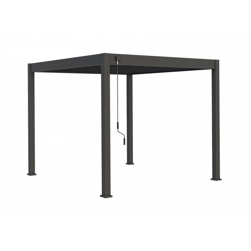 Orion-overkapping-3x3-zwart-hoek-1.jpg Orion overkapping 300 x 300 cm – Antraciet - Image 1